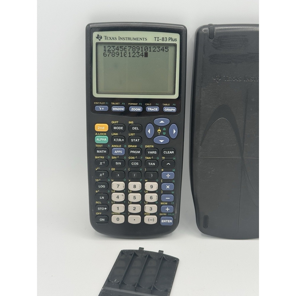 Texas Instruments TI-83 Plus Graphing Calculator W/Cover - Tested - Picture 8 of 9
